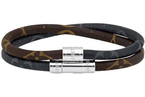 keep it double leather bracelet lv|louis vuitton slim bracelet.